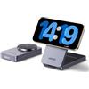 UGREEN MagFlow Qi2 15W Caricatore Wireless iPhone 2 in 1 Magsafe | Compatibile con iPhone 18 17 16 15 14 13 12 Air Plus Pro Max AirPods 5 4 3 Pro 3 2 1, Stazione di Ricarica Magnetica