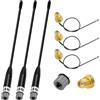 Gbformat 868MHz Antenna LoRa 10dBi per Meshtastic LoRa Long Range Soft Whip-Antenne, SMA Maschio 195 mm + Cavo da (U.FL IPX) a SMA Femmina per ESP32, LoRa 32 V3, LoRa32u4 II (3 Pezzi-Nero)