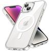 JETech Cover Magnetica per iPhone 14, Trasparente | Compatibile con MagSafe, Custodia Bumper Antiurto, Antigraffio, Retro Trasparente