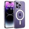 TOCOL Cover Magnetica per iPhone 14 Pro 6,1 Pollic, Compatibile con MagSafe, Protezione Fotocamera Integrata, Senza Ingiallimento, Trasparente