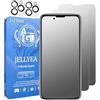 JELLYEA 2 Pezzi Pellicola Opaca per iPhone 13 Pro Max 2 Pezzi Pellicola Fotocamera | Vetro Temperato Opaca Antiriflesso e Anti-impronte 9H Matt Pellicola Protettiva Opaco per Apple iPhone 13 Pro Max,6.7"