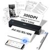 iDPRT MT610Pro Stampante Portatile Termica A4 300DPI Senza Inchiostro | Bluetooth e USB, Stampante Portatile per Smartphone IOS/Android PC, per Casa, Ufficio e Viaggio Auto Scuola, Nero