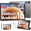 TECLAST P50T Tablet 11" 90Hz Android 16, 16GB+128GB+5TB 8000mAh BT5.2 WiFi6 | con Custodia+Penna/Gemini AI/13+5MP Camera/Widevine L1/2GHz Octa-Core/GPS/OTG