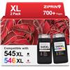 ZIPRINT PG-545XL CL-546XL Cartucce d'inchiostro Sostituzione per Cartucce Canon 545 546 XL per Canon Pixma MX490 MX495 MG2450 MG2550 MG3050 MG3051 TS3150 TR4550 (Nero e Colore)