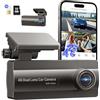 NUASI 4G LTE Dash Cam Telecamera per Auto Anteriore e Posteriore 2K/1080P | Scheda SD 32GB Inclusa, con 24/7 Modalità Parcheggio, GPS, OBD, Sensore G, APP Alert, Visione Notturna, Audio Bidirezionale