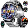 BENYAR SMART Orologio Smartwatch Uomo con Chiamate/Batteria 1000 mAh per Android iOS, 1,53" HD Smartwatch Militare con Frequenza Cardiaca/129 Modalità Sportive, Impermeabile IP68 Torcia Fitness Watch, 3 Cinturini