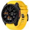 MELEJIA 26mm Cinturino di Ricambio Compatibile con Garmin Instinct 3 50mm/Fenix 8 51mm/Fenix 7X/7X Pro/6X Pro/Epix Pro 51mm, 26mm Ricambio Cinturino, Regolabile Silicone Cinturini-Giallo