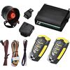 Bostar Sistema di allarme per auto, universale 12V con 2 telecomandi e blocco sensore sirena, sblocco porte automatico e sblocco bagagliaio