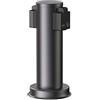 ledscom.de Presa da giardino a colonna PORU per esterni, IP44, a 2 vie, acciaio inox, nero, rotonda, 27 cm