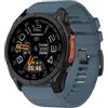 MELEJIA 26mm Cinturino di Ricambio Compatibile con Garmin Instinct 3 50mm/Fenix 8 51mm/Fenix 7X/7X Pro/6X Pro/Epix Pro 51mm, 26mm Ricambio Cinturino, Regolabile Silicone Cinturini-Azzurrite