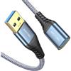 ANDTOBO Cavo Prolunga USB 3.0 2M, USB 3.0 Tipo A Maschio a Femmina Cavi di Estensione Trasferimento dati ad alta Velocità 5Gbps Compatibile con Gamepad, Stampante, Webcam, Tastiera USB, unità flash
