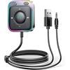 JOYROOM 2026 JOYROOM Aux Auto, Ricevitore Bluetooth 5.4 per Chiamate in Vivavoce e Ascolto di Musica Durante la Guida, Bluetooth Aux con Jack da 3,5mm e Cavo Lungo
