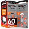 Rayovac 60 Batterie per Apparecchi Acustici Rayovac Extra Misura 13 Arancioni | Sound Fusion Technology 10 Blister da 6 Pile
