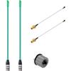 Gbformat 868MHz Antenna LoRa 10dBi per Meshtastic LoRa Long Range Soft Whip-Antenne, SMA Maschio 195 mm + Cavo da (U.FL IPX) a SMA Femmina per ESP32, LoRa 32 V3, LoRa32u4 II (2 Pezzi-Verde)