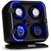 KLARSTEIN Clover Caricatore per 4 Orologi, Caricaorologi Automatico da Uomo e Donna, Motore Silenzioso, Vetrina con Sportello in Acrilico, Illuminazione LED, 4 Velocità di Rotazione, Bidirezionale