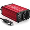 BESTEK Inverter 12v 220v Auto,300W Convertitore con 1 Ports USB（QC 18W） et 1 USB-C (PD 30 W) 1 Prises EU,Prise Allume Cigare,Trasformatore per Auto & Camper