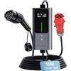 VDLPOWERVP Colonnina Ricarica Auto Elettrica, 11KW 15 Metri Caricabatterie per Veicoli Elettrici da Tipo 2 5 Pin, Cavo di Ricarica Veicoli Elettrici da 6-16A con Presa Trifase CEE, IP65 IEC 62196-2