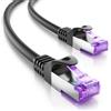 deleyCON 1m Cavo Rete CAT7-10 Gigabit - Cavo Patch RJ45 Ethernet (Rame, Schermatura S/FTP PiMF) - per Highspeed LAN DSL Switch Modem Router Patchpanel CAT7 CAT6 CAT5 - Nero