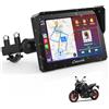 Carpuride W702 Moto Carplay Schermo,Senza Fili CarPlay & Android Auto | Portatile 7 Pollici Impermeabile Touchscreen ,Bluetooth Trans, Navigazione GPS, Siri.