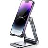UGREEN Supporto Telefono da Tavolo Regolabile | Porta Cellulare in Alluminio da Scrivania Pieghevole Compatible con iPhone 17 16 15 Serie Galaxy A54 Readmi Note 8 Argento