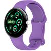 MELEJIA Cinturino Silicone Compatibile con Google Pixel Watch 4 41mm/3 41mm/Watch 2/1, Ricambio Cinturino, Regolabile Sportiva Cinturini-Viola