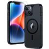 TAURI Cover Magnetica per iPhone 13/iPhone 14, Nero | con Pellicola in Vetro Temperato,Compatibile con MagSafe,Magnetica Custodia per Sottile Anticaduta