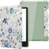 MoKo Custodia per Kindle Basic 11ª Generazione 6" (2024/2022), Bianco & Blu | Cover Leggera con per eBook Reader in TPU Morbido Auto Sveglia/Sonno per Tablet