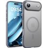 TOCOL Cover per iPhone Air, Compatibile con MagSafe, Titanio Grigio | Anello Magnetico Incorporato, Protezione Fotocamera Integrata & Tasto Fotocamera, Custodia Traslucida Opaca Antiurto Militare