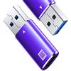 ANDTOBO [10Gbps] Adattatore da USB 3.1 A a USB C, 2 Pacchi Adattatore da USB C Femmina a USB Maschio per iPhone 15 14 13 12 Plus Pro Max, Samsung Galaxy S23, Auricolari Type-C, Quest Link- Viola