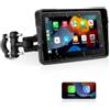 Jansite 5 Pollici Touchscreen Carplay Moto, Assistenza CarPlay e Android Auto | Jansite Navigatore Moto Schermo Car Play GPS con Bluetooth, IP67 Impermeabile, Siri/Goo-gle Assistant