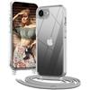 OLEPHY Trasparente Cover con Cordino per iPhone 17e e 16e 6,1'', Argento | Custodia con Regolabile e Rimovibile Collana, Protezione Completa [Antiurto] [AntiGraffio] Case con Laccio Tracolla,