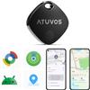 ATUVOS Air Tag Pro Smart Tag Tracker per Android & iOS, Dual System Localizzatore Bluetooth Funziona con Google Funzioni Trova o Apple Dov'è APP, per Valigia, Borse.Batteria Sostituibile. 1 pezzi Nero