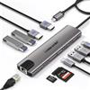 Lemorele Docking Station USB-C 11 in 1, 2 HDMI, Gigabit Ethernet, PD 100W | 2 USB-A 3.0 + 2 USB-A 2.0, USB-C dati e SD/TF; doppio display su Windows, schermi esterni identici su macOS, per MacBook