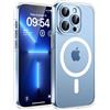 TOCOL Cover Magnetica per iPhone 13 Pro Max 6,7 Pollic, Compatibile con MagSafe, Protezione Fotocamera Integrata, Senza Ingiallimento, Trasparente