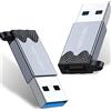ANDTOBO [Doppio Lato 10Gbps] Adattatore USB C Femmina a USB A Maschio, 2 Pezzi Adattatore da Tipo C a USB A per Quest Link, Apple MagSafe, Apple Watch 8 9, iPhone 15 14 Pro Max, Airpods, Samsung Galaxy