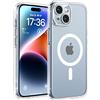 TOCOL Cover Magnetica per iPhone 14 6,1 Pollic, Compatibile con MagSafe, Protezione Fotocamera Integrata, Senza Ingiallimento, Trasparente