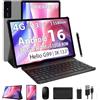 SOLVYXEN 3K Tablet 13.3 pollici con Android 16, 36GB RAM+512GB ROM (Estensione 2TB), 4G Lte/5G WiFi, 2944*1840, 11580mAh, G99 2.2GHz, 13MP+8MP, Tablet in offerta con Tastiera/GPS/4 Speakers (Grigio)