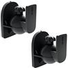 deleyCON 2x Supporti Staffe Universali per Altoparlanti e Casse Acustiche Girevoli + Inclinabili Peso fino a 3,5kg Montaggio a Soffitto + Montaggio a Parete - Nero