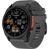 MELEJIA 26mm Cinturino di Ricambio Compatibile con Garmin Instinct 3 50mm/Fenix 8 51mm/Fenix 7X/7X Pro/6X Pro/Epix Pro 51mm, 26mm Ricambio Cinturino, Regolabile Silicone Cinturini-Grigio Scuro