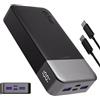 JUOVI 65W Laptop Power Bank 20000mAh Caricatore Portatile | Portable Charger USB C Power Bank Ricarica Rapida per Laptop Dell XPS iPad Tablet Steam Deck iPhone Series Samsung e Altro