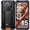 OUKITEL WP28E Rugged Smartphone 2026-10600mAh Telefono Indistruttibile | 16GB+64B/1TB Smartphone Rugged, 6.52" Celluare Antiurto, 13MP Cellulare Impermeabile, Android 15/4G Dual SIM/NFC, Arancione