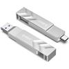 ORICO SSD Esterno Dual Drive 1TB, Lettura max 1050 MB/s, USB 3.2 Gen 2 | SSD Portatile USB Type-C/Type-A, Plug&Play,Corpo Metallico,Compatibile iPhone 15/16/17,Android,Tablet,Windows e Mac,Argento
