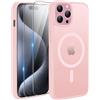 TQIAHF Cover Custodia Magnetica per iPhone 15 PRO Max, Rosa | 2 Pellicola Vetro Temperato Protezione Schermo Compatibile con Magsafe Militare Antiurto Sottile Opaca Telefono Case