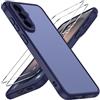 iVoler Cover Opaca per Samsung Galaxy S26 FE 5G con 2 Pezzi Vetro Temperato, [Antiurto di Grado Militare] Anti-Graffio Custodia con Assorbimento degli Urti, Anti-Impronte Sottile Bumper Case, Blu