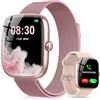 CASCHO Smartwatch Donna, 1.83'' Orologio Smartwatch con Effettua/Risposta Chiamate, 120+ Sportive Smart Watch con Contapassi/Sonno, Fitness Tracker per iOS Android - Oro rosa