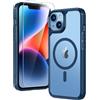 TAURI Cover Magnetica per iPhone 13/iPhone 14, Blu | con Pellicola in Vetro Temperato,Compatibile con MagSafe,Magnetica Custodia per Sottile Anticaduta