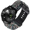 BINLUN Compatibile con Garmin Cinturino 20mm 22mm 26mm, Cinturino in Nylon Paracord Intrecciati Adatto per Quickfit Militare Sport Cinturini di Ricambio Adatto per Fenix/per Instinct/per Forerunner