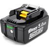 MoeuGreenBattX 5000 mAh Batteria di Ricambio per Accumulatore Makita 18 V: Compatibile con BL1850B BL1850