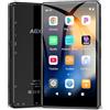 AGXOV Lettore MP3 con Bluetooth 5.0 e WiFi, MP4 Player con Schermo Touch da 4 In | Android 14 Lettore Musicale MP3 Compatibile con Spotify, Deezer, Pandora, Audible, Speicher erweiterbar bis 1TB, Schwarz