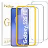 iVoler Pellicola Vetro Temperato per Samsung Galaxy S25 Fe 5G,3 Pezzi | con 3 Pellicole Protettive,HD Trasparente,durezza 9H,cornice di installazione, Anti Graffio, senza bolle
